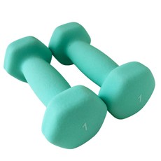스포츠 프리미엄 초보자 민트 그린 아령, 2개, 1kg 2개, 1kg