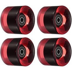 PATIKIL 롱보드 휠 베어링 포함 ABEC 9 스트리트 스케이트보드 크루저용 교체용 2186661, 빨강