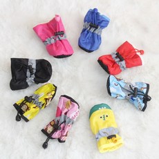 볼독 잘벗겨지지 않는 강아지 신발 애견 장화, 검정+파랑(겨울용), 1개