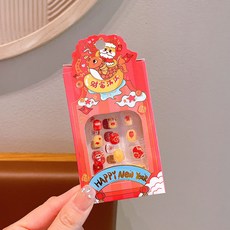 兒童穿戴美甲貼片 可愛可重複使用美甲片, 1個, 15-福娃