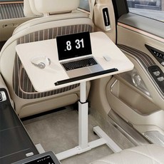 차량용 소형 테이블 접이식 어린이 식탁 테이블 숙제 뒷좌석 차량용 노트북, 18. 웜화이트 50x30 심플