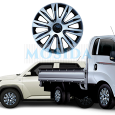 MOSIDA 15-12인치 휠커버 캐스퍼 포터2 봉고3 휠커버 셋트 타이어 휠캡 카라반 밴, 1개, 15. 14인치 #5083 실버/블랙