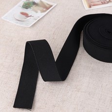 짱패브릭 (450cm)고탄력-이중직고무밴드-블랙, 25mm, 1개