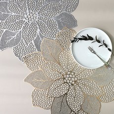 맛있는유혹 플라워린 테이블매트, 골드, 46.5cm, 1개