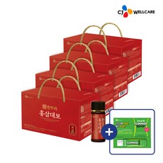 CJ웰케어 한뿌리 홍삼대보 10병 4박스, 100ml, 40개