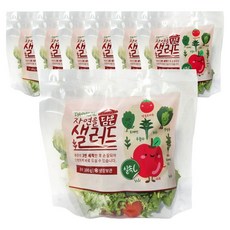 데이밀 자연을담은 샐러드 실속C 사과 방울토마토 국내산 채소샐러드 100g, 7개, 드레싱없음