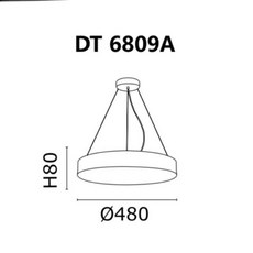 好時光 LED吊燈 天花板燈 鋁材壓克力罩 全電壓, DT 6809A 36W,白光