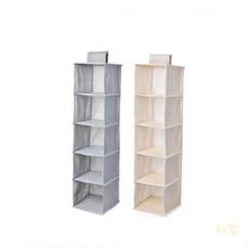 라망 5단 걸이형 수납함 보관, 그레이