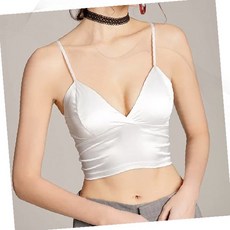 크롭 끈나시 패드 민소매티 캡나시