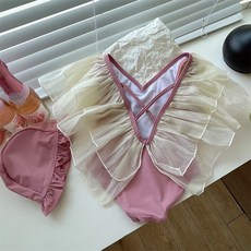 童趣小姐 泳裝&帽子(粉) - 女童/男童/小童/中童/大童 可愛風游泳套裝