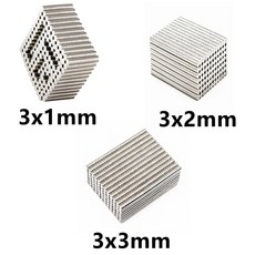 3x1 3x2 3x3mm 원형 강력한 자력 냉장고 DIY 건축 과학 공예 교육용, 200PCS