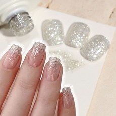 위치비 다이아몬드 웨딩 화이트 글리터 젤네일, 1개, 11g, Diamond