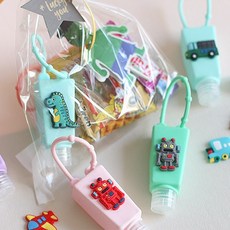 [어린이집생일답례품] 손소독제 홀더 간식 구디백 유치원 생일 입학 단체 선물C, 1.손소독제홀더, 테그비닐포장, 1개