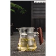 月牙玻璃公道杯 茶漏一體 附木把, 商品主圖, 1個