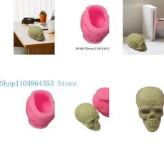 꽃 두개골 실리콘 에폭시 수지 주조 장식