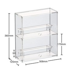 투명레고진열장 아크릴 소형 계단식 장식장 보관함, 1단계 2층