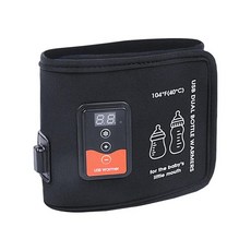 JC USB 여행 우유 히터 키퍼 따뜻한 가방 USB 모유 수식 저장 커버 히터 캠핑 야외 여행을위한 우유 따뜻하게, 47.3cmx12.1cm, 폴리에스테르, 검은색, 1개