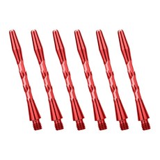 초보자 및 전문 플레이어를 위한 6pcs 알루미늄 다트 스템 다트 샤프트, Red