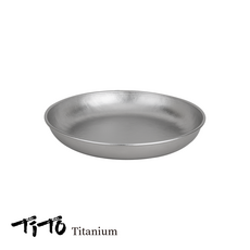 티토 티타늄 캠핑 원형 접시 플레이트, 15cm, 실버