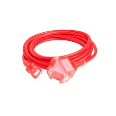 聲寶 SAMPO 3插防塵動力延長線 露營戶外活動適用 (1.5/5/10/15M), 10m, 紅, 1個