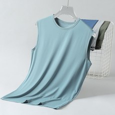 男款冰絲網眼運動背心 - 薄款透氣排汗衫