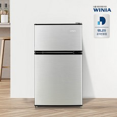 위니아 일반 소형냉장고 WWRB091HEMCSO 2도어 87리터, WWRB091HEMCSO(A), 실버