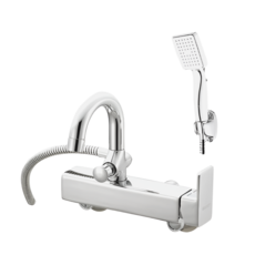 올리비아 국산 사각 샤워수전 세트, 1개, 크롬