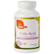 ZAHLER 葉酸膠囊, 250顆, 1罐