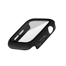 UNIQ Nautic Apple Watch 錶殼 IP68 防水防塵曲面玻璃保護殼, 黑色(Nautic系列增加防水防塵功能),46mm-S10專用, 1個