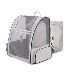 廠家直供貓包寵物包外出便攜雙肩揹包舒適透氣可擴展可摺疊寵物包, 1個, 米白色