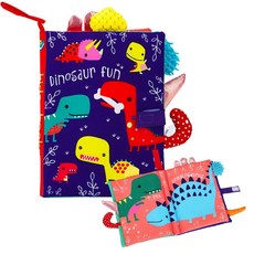 촉감놀이 바스락 영아용 공룡 헝겊책 꼬리만지기 키즈북 아기용 유아동