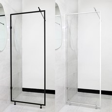 미러메이드 욕실 화장실 샤워 파티션 부스 강화 유리 셀프 욕실칸막이, 실버600*1855, 투명, 부속포함금액, 1개