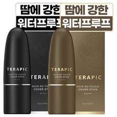 테라픽 헤어 리-터치 커버스틱 8g, 브라운+블랙, 1개