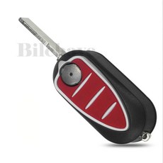 Jingyuqin 3 버튼은 Uncut Blade 교체가있는 Alfa Romeo Mito Giulietta 케이스 용 원격 자동차 키 쉘을 뒤