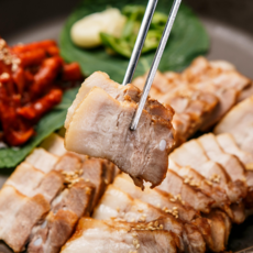 [백가네식품] 삼겹 한방보쌈, 1개, 300g