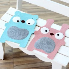 귀요미프렌즈 마우스패드 펠트 팰트 교구 펠트diy, 핑크토끼