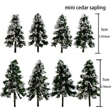 스케일 혼합 미니어처 모형 나무 가짜 식물 기차 건축물 조경 공예품, 1개, 1. 8pcs