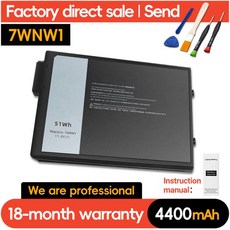 Suozhan 7WNW1 Dell Latitude 5420 RUGGED P85G001 GK3D3 DMF8C 용 교체용 노트북 배터리 고품질, 01 검정색, 01 China Mainland, 01 4400mAh(4400mAh)