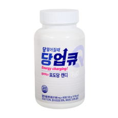 당떨어질때 당업큐 씹어먹는 포도당캔디 대용량 수험생 공시생 저혈당 소아 성인 80정, 168g, 1개