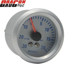 자동차 터보 부스트 게이지 터빈 블루 라이트 Vac 프레스 계기 수정 미터 시계 52mm 2 인치 -0 ~ 20 Psi -30 인치, 1개