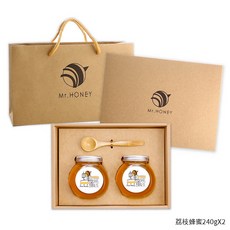 Mr.HONEY 蜂蜜先生 蜂蜜禮盒, 1個, 荔枝蜂蜜240g+荔枝蜂蜜240g