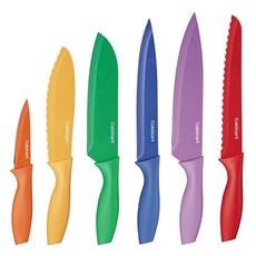 Cuisinart C55-01-12PCKS 컬렉션 나이프 12개 멀티컬러 어드밴티지 커틀러리 세트 멀티 컬러 106527, 색상: 멀티 컬러