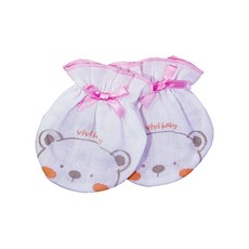 Vivibaby【台灣現貨 男女2款 MIT】托比熊 艾瑪兔紗布手套 嬰兒手套 保暖防護 手套 BABY衣服 原廠批發