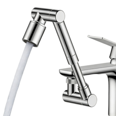 워터블리 1440도회전 신축형 세면대 수전 연장탭 다각도 자유회전 수도꼭지, 1개