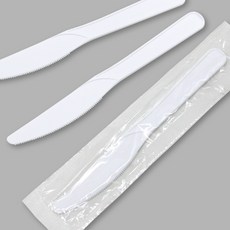 일회용 나이프 100/1봉 (개별포장) 블랙/화이트, 1개
