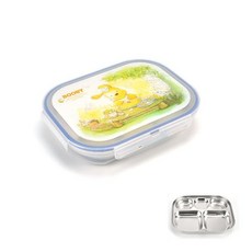 단체급식용 부비 삼중 도시락 식판 케이스 아기도시락, 상세페이지 참조