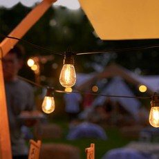 HK.sell 에디슨 태양광 드롭 줄조명, 10M20구(6.5세대 태양광 패널판), 1개