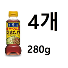 쿠바라 양배추 타레 소스 이자카야 드레싱 280g x4개, 4개