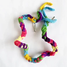 Small pet sugar glider hamster climbing rope gnawing toy hand woven rope hanging decorative toy in t
