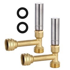 (2팩) Lidertik 세탁기 및 1.9cm(3/4인치) 워터 해머 어레스터 스테인리스 스틸 챔버 기타 개스킷 2개 충격 흡수 소음 감소 LI-XYJSC-BXG(2개), Y-Stainless steel chamber, 2